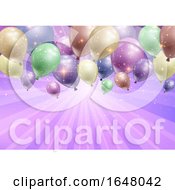 Poster, Art Print Of Celebration Background With Balloons