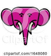 Purple Elephant Face Icon