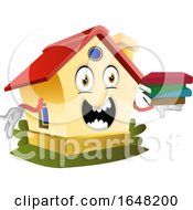 Poster, Art Print Of Home Mascot Character Holding Books