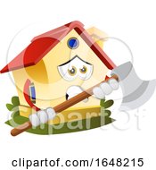 Poster, Art Print Of Home Mascot Character Holding An Axe