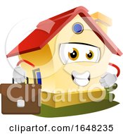 Poster, Art Print Of Home Mascot Character Holding A Briefcase