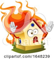 Poster, Art Print Of Home Mascot Character On Fire