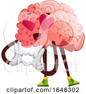 Poster, Art Print Of Brain Character Mascot In Love