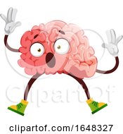 Poster, Art Print Of Stunned Brain Character Mascot