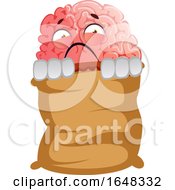 Poster, Art Print Of Tired Or Scared Brain Character Mascot