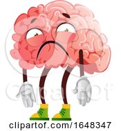 Poster, Art Print Of Depressed Brain Character Mascot