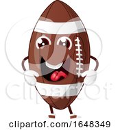 Poster, Art Print Of Cartoon Laughing American Football Mascot Character