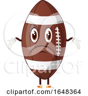 Poster, Art Print Of Cartoon Shrugging American Football Mascot Character