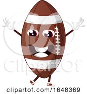 Poster, Art Print Of Cartoon Cheering American Football Mascot Character