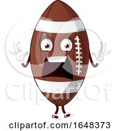 Poster, Art Print Of Cartoon Screaming American Football Mascot Character