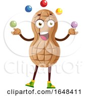 Poster, Art Print Of Cartoon Peanut Mascot Character Juggling