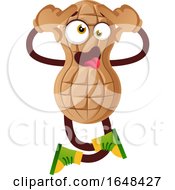 Cartoon Peanut Mascot Character Going Crazy by Morphart Creations
