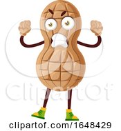 Poster, Art Print Of Cartoon Mad Peanut Mascot Character