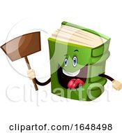 Poster, Art Print Of Green Book Mascot Character Holding A Shovel