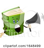 Poster, Art Print Of Green Book Mascot Character Using A Megaphone