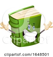 Happy Green Book Mascot Character