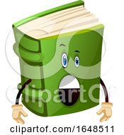 Poster, Art Print Of Surprised Green Book Mascot Character