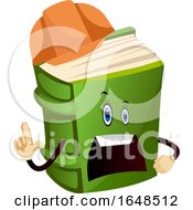 Poster, Art Print Of Green Construction Worker Book Mascot Character