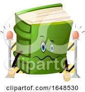 Poster, Art Print Of Green Book Mascot Character At A Barrier