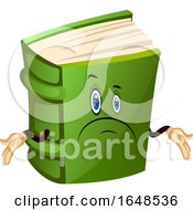 Green Book Mascot Character Shrugging