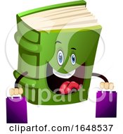 Poster, Art Print Of Green Book Mascot Character Carrying Shopping Bags
