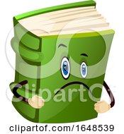 Poster, Art Print Of Sad Green Book Mascot Character