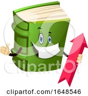 Poster, Art Print Of Green Book Mascot Character Holding An Arrow
