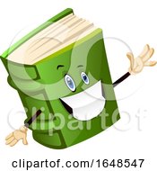 Poster, Art Print Of Cheerful Green Book Mascot Character