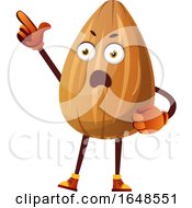 Almond Mascot Character Pointing And Looking Upset