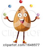 Almond Mascot Character Juggling