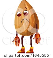 Poster, Art Print Of Depressed Or Tired Almond Mascot Character