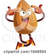 Almond Mascot Character Going Crazy