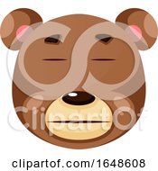 Poster, Art Print Of Bear Is Feeling Disappointed Illustration Vector On White Background