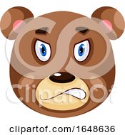Poster, Art Print Of Bear Is Feeling Angry Illustration Vector On White Background