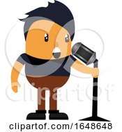 Man Singing On Microphone
