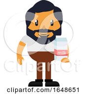 Poster, Art Print Of Man Standing With Milk