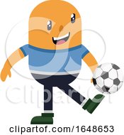 Poster, Art Print Of Man Kicking Football