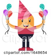 Poster, Art Print Of Man With Balloons