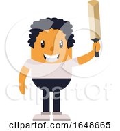 Poster, Art Print Of Man With A Cricket Bat