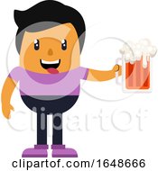 Poster, Art Print Of Man Holding Beer