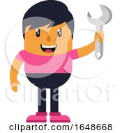 Poster, Art Print Of Man With Wrench
