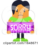 Man Holding A Sorry Sign