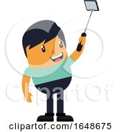 Poster, Art Print Of Man Taking Selfie