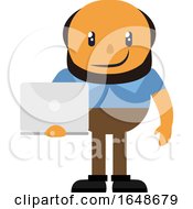 Poster, Art Print Of Man With Laptop