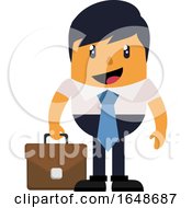 Poster, Art Print Of Man With Briefcase
