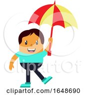 Poster, Art Print Of Man With Umbrella