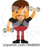Poster, Art Print Of Man With Weights