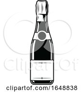 Black And White Wine Bottle by Vector Tradition SM