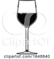 Black And White Wine Glass by Vector Tradition SM