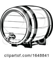 Black And White Wine Barrel by Vector Tradition SM